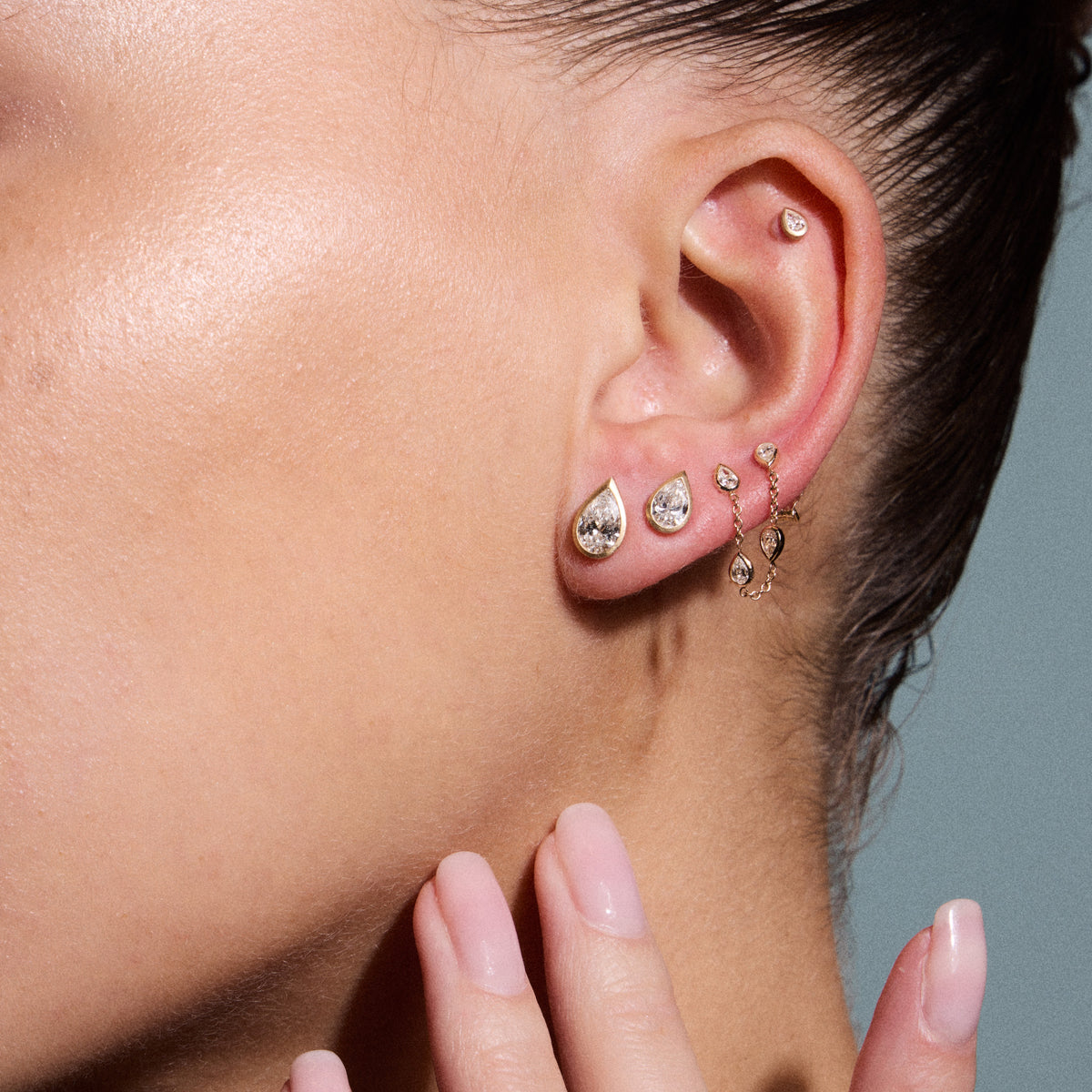 KNOX MINI WHITE DIAMOND STUDS