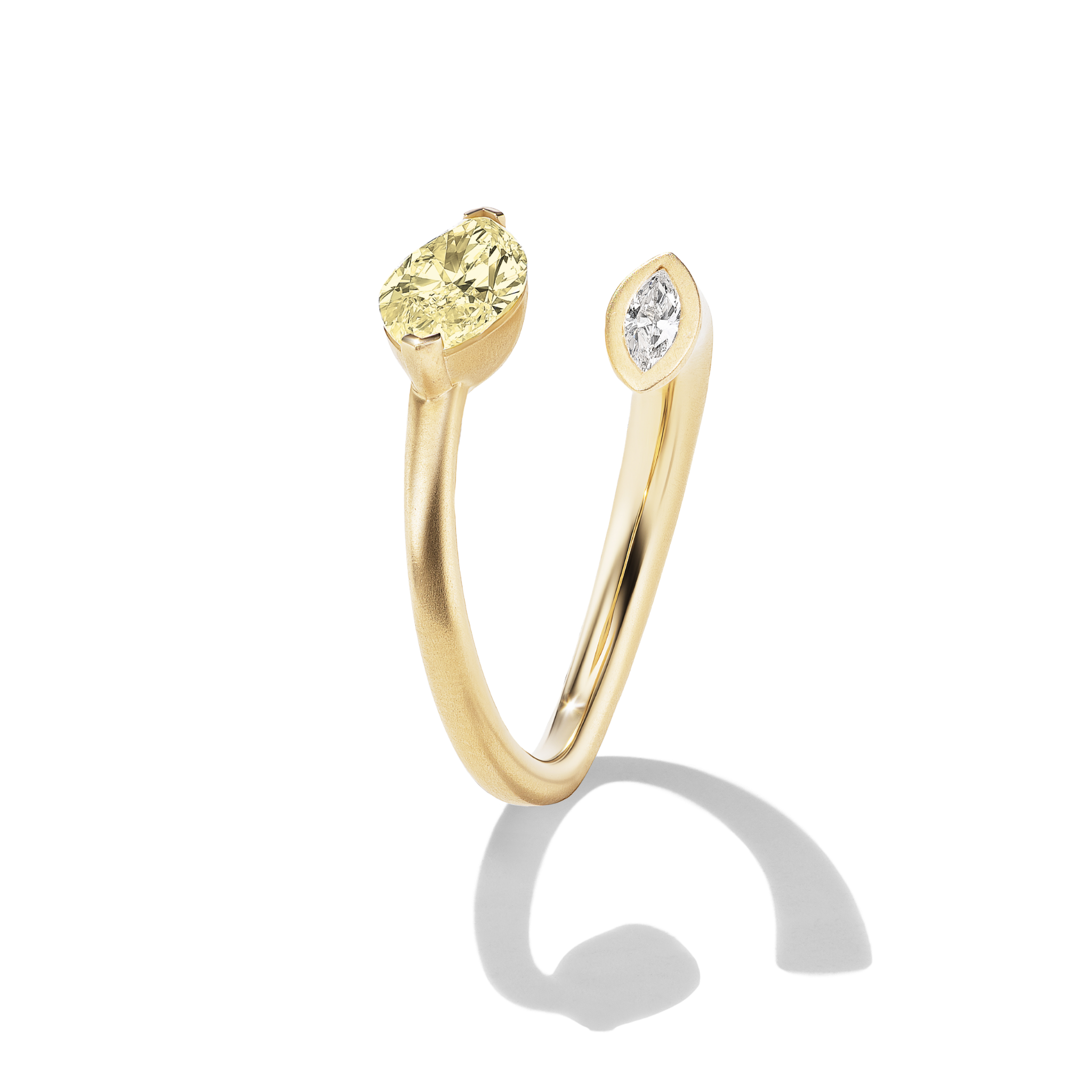BB PRISCILLA YELLOW DIAMOND PINKY RING