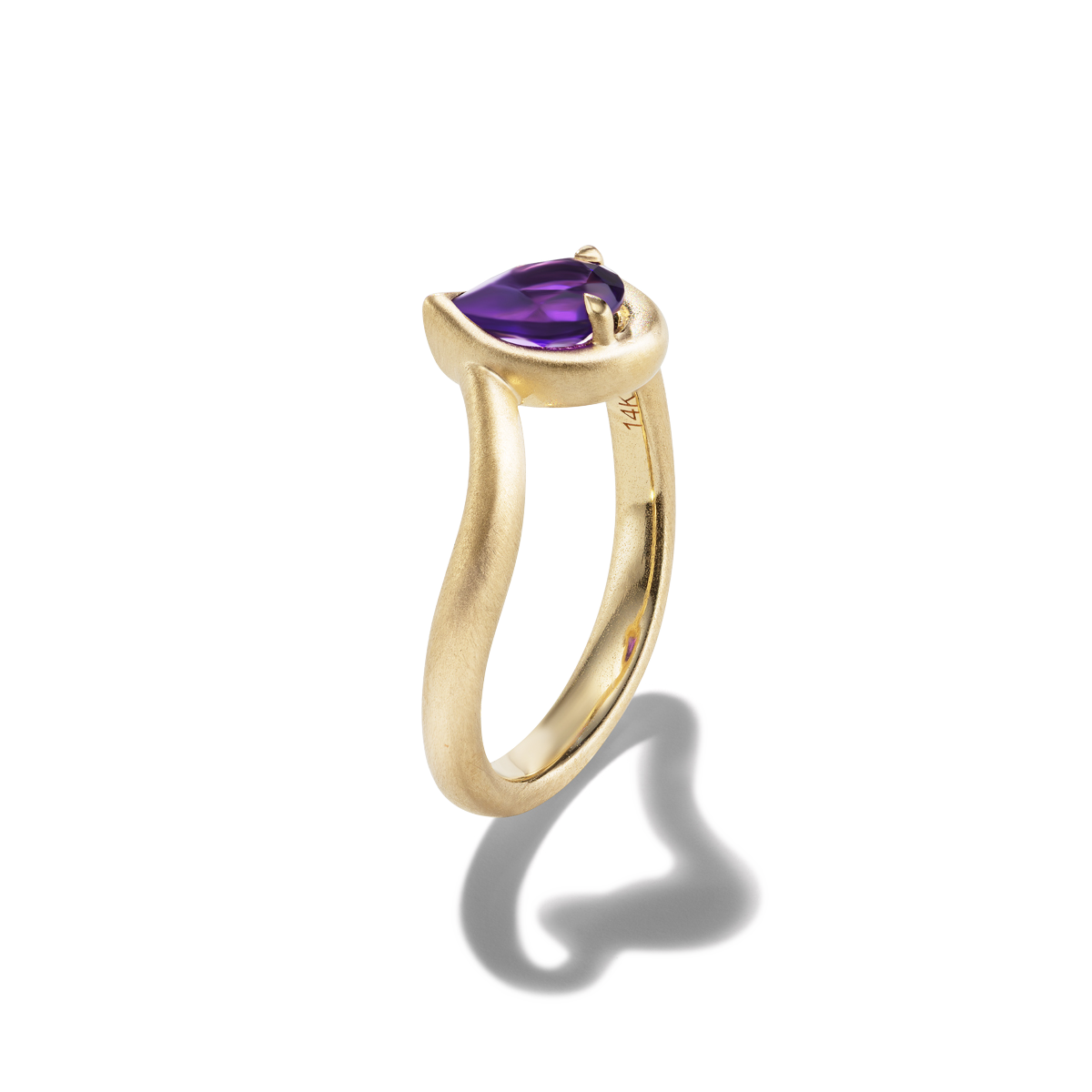 BB THELMA AMETHYST PINKY RING, side view