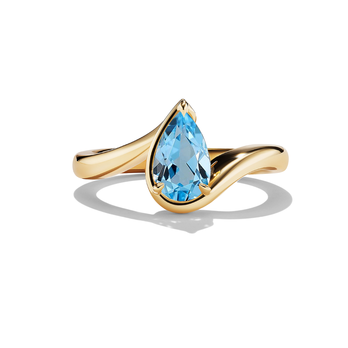 AARYAH | BB TALIA BLUE TOPAZ PINKY RING