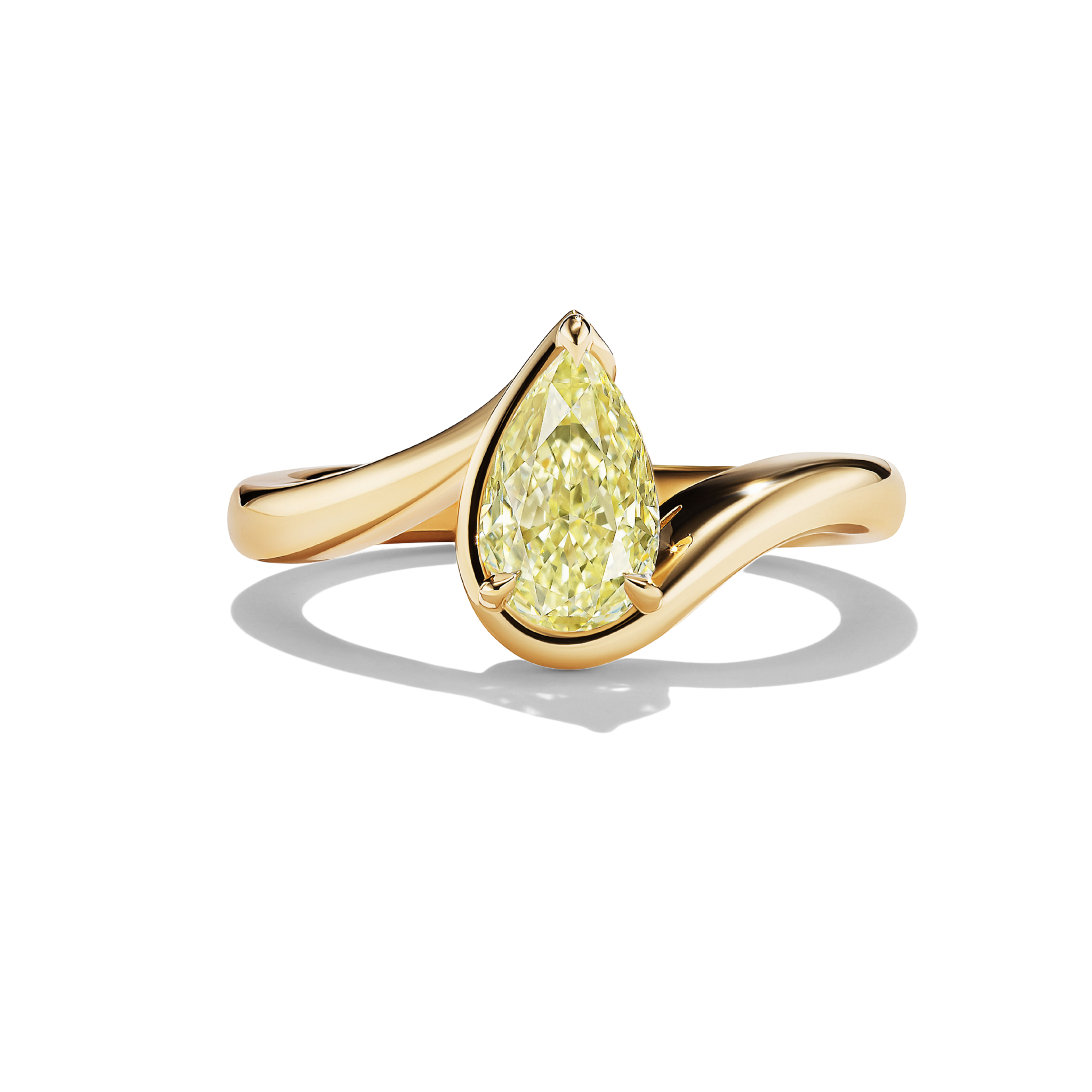 BB Talia Yellow Diamond in 14k yellow gold product photo, front profile