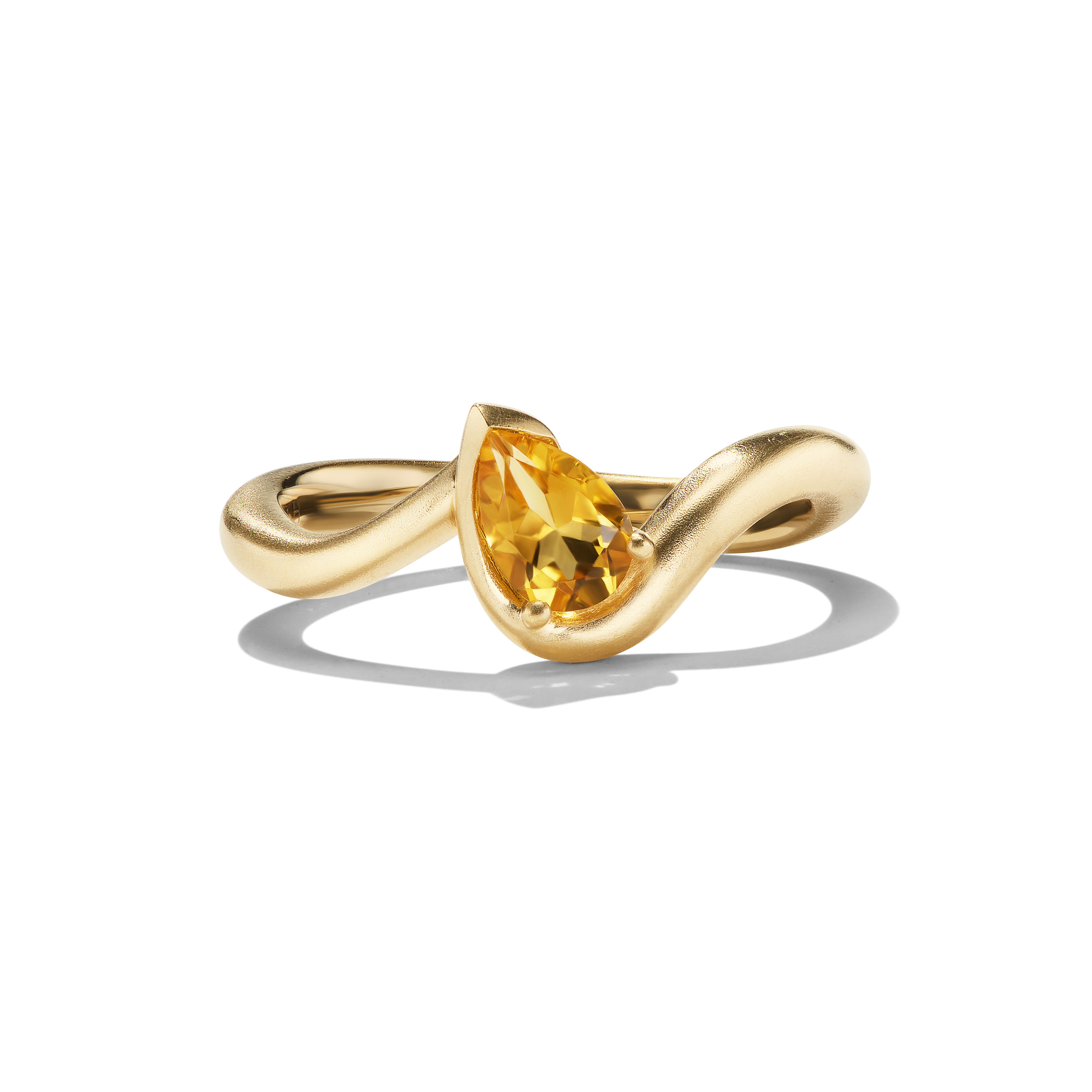 BB THELMA CITRINE GEMSTONE PINKY RING, front view