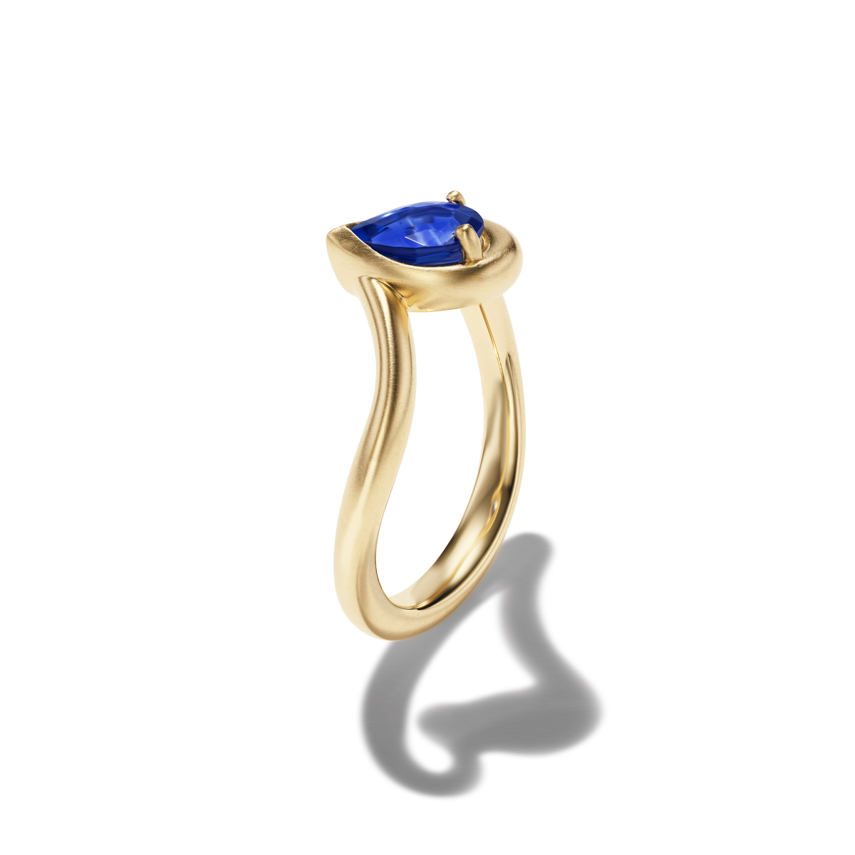 BB THELMA BLUE SAPPHIRE PINKY RING, side view