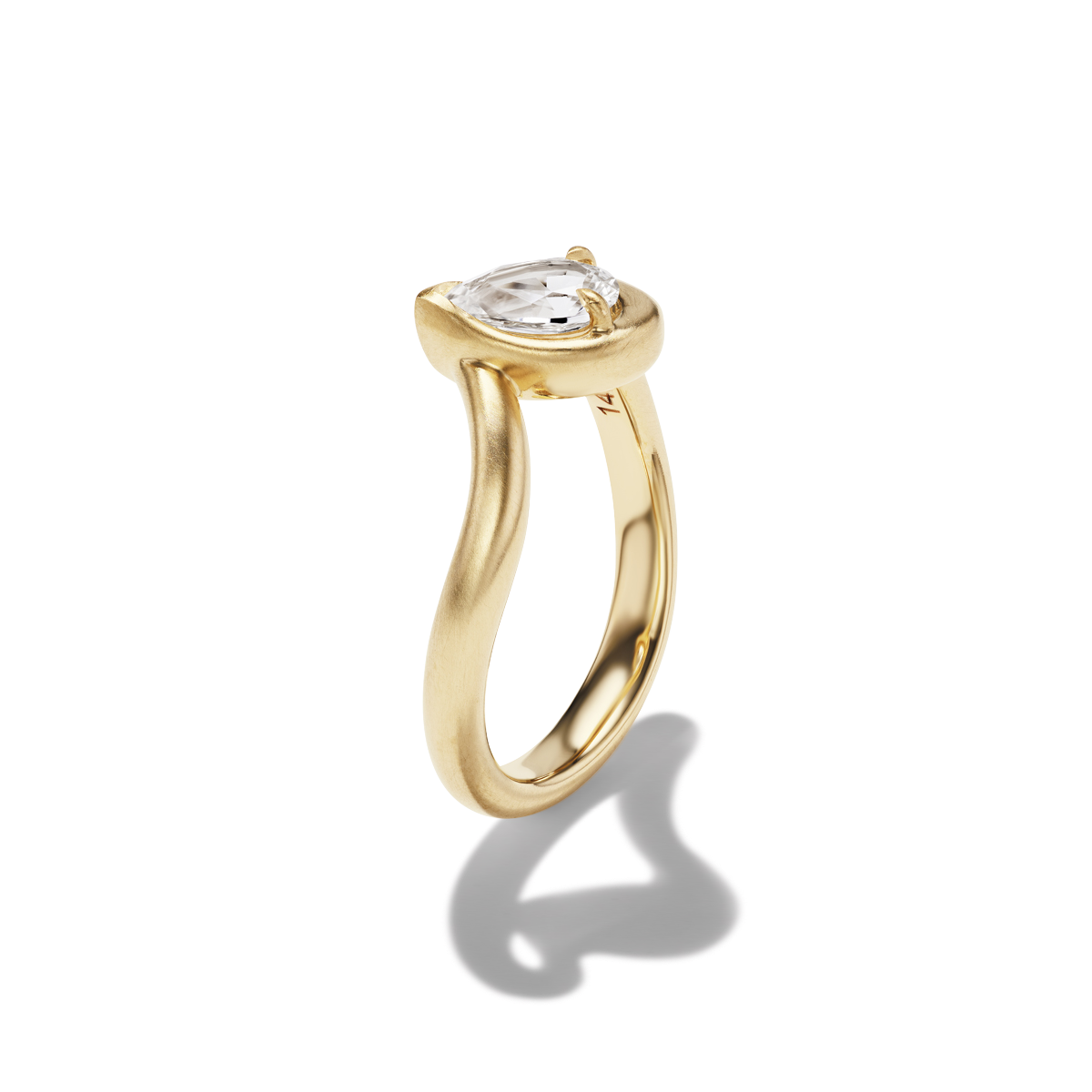 BB THELMA WHITE SAPPHIRE PINKY RING