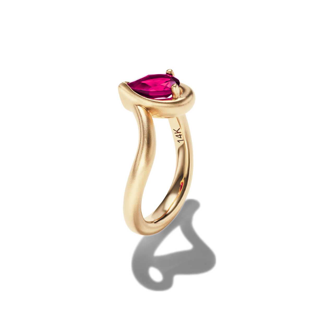 AARYAH | BB THELMA RUBY PINKY RING - SIZE 2 - READY TO SHIP