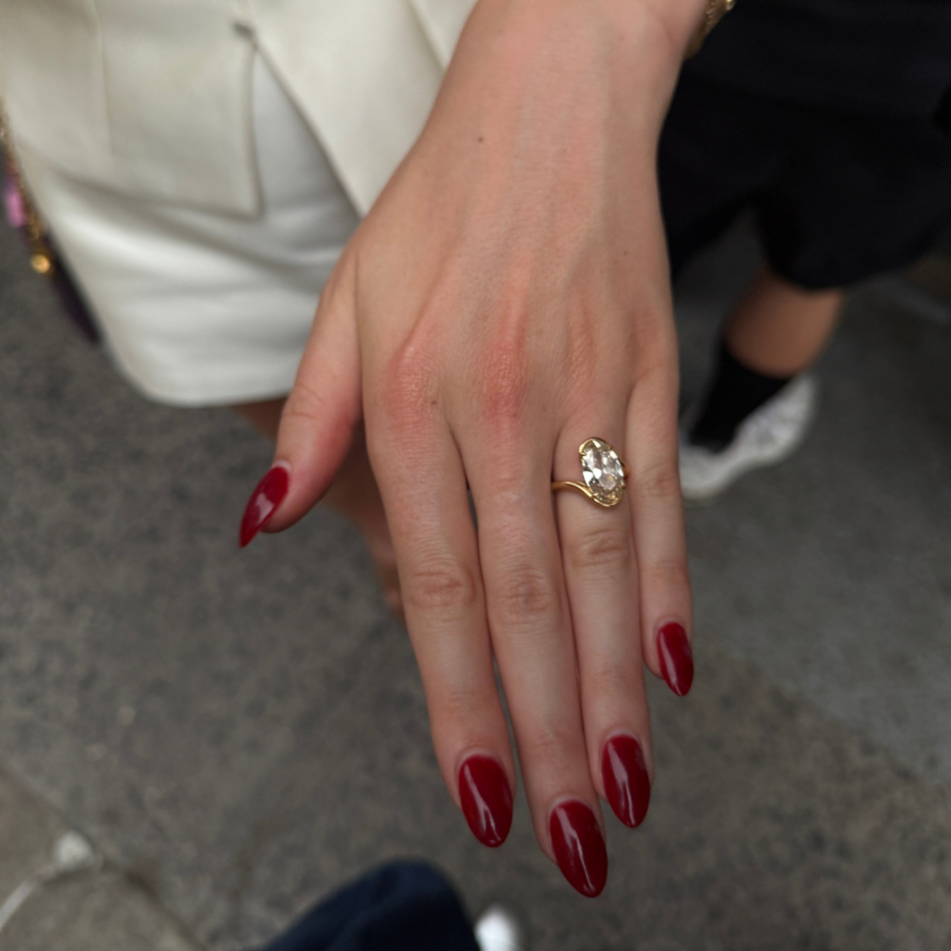 BESPOKE FANCY LIGHT-YELLOW BROWN OVAL TALIA RING