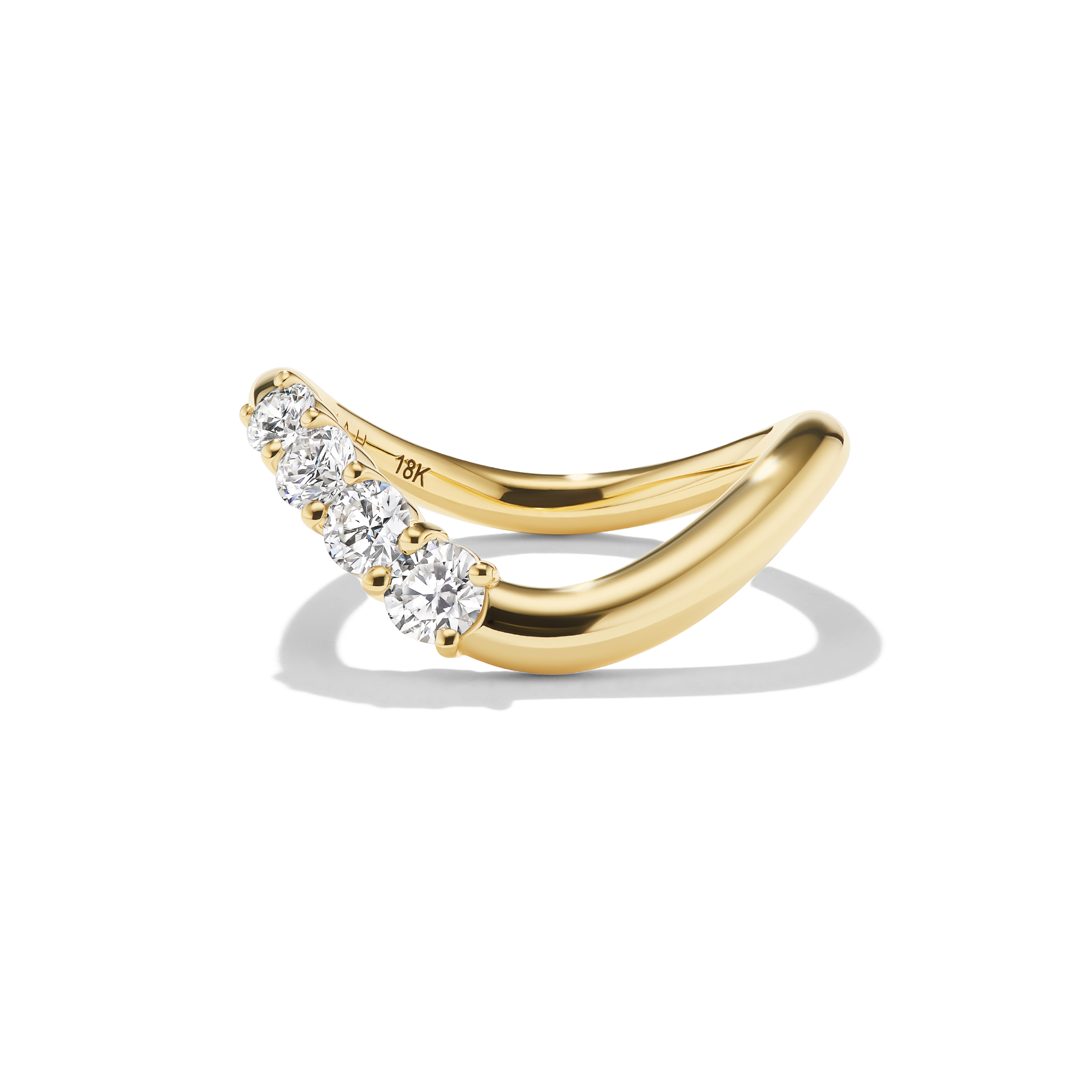 BESPOKE GRADUATED DIAMOND CONTOUR BAND