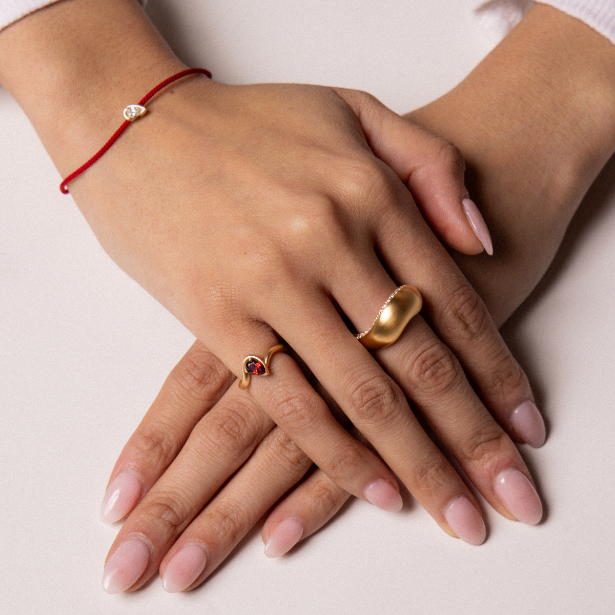 AARYAH | BB THELMA GARNET GEMSTONE PINKY RING