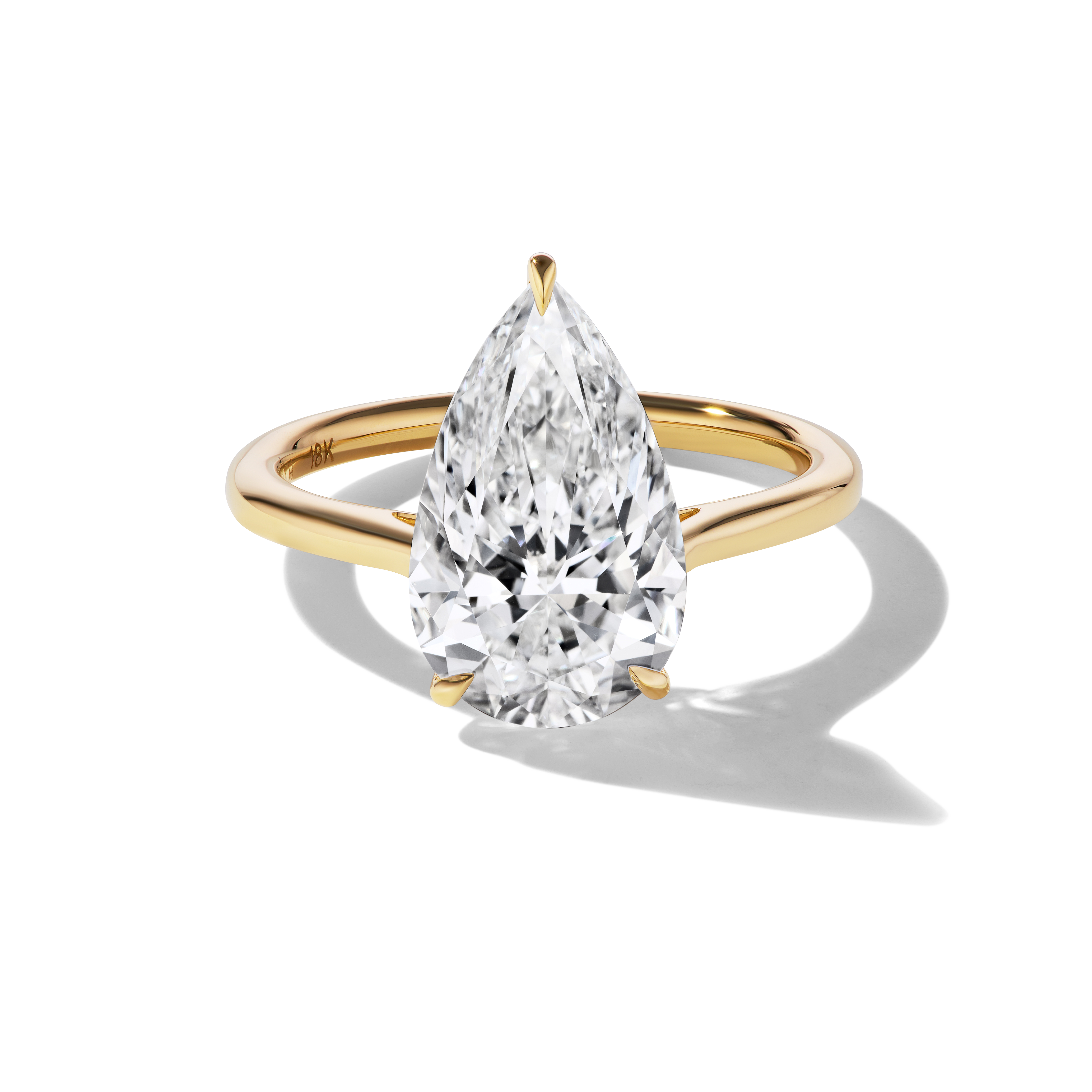 Bespoke Pear Cut Solitaire, in Yellow Gold
