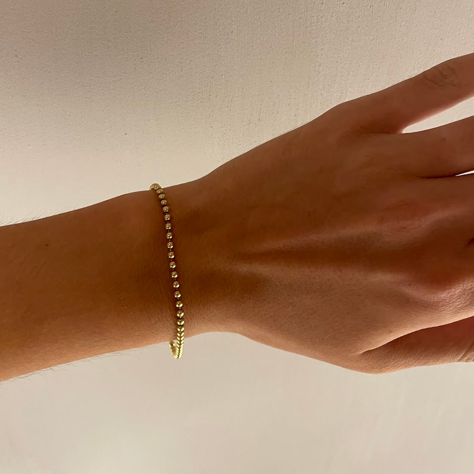 AARYAH| BLAIRE 14KT BALL CHAIN BRACELET