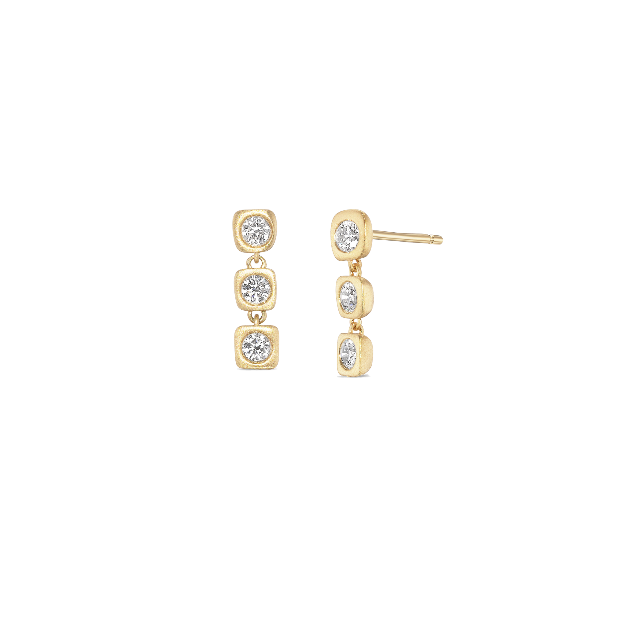 BUBBLE BEZEL DANGLE EARRINGS