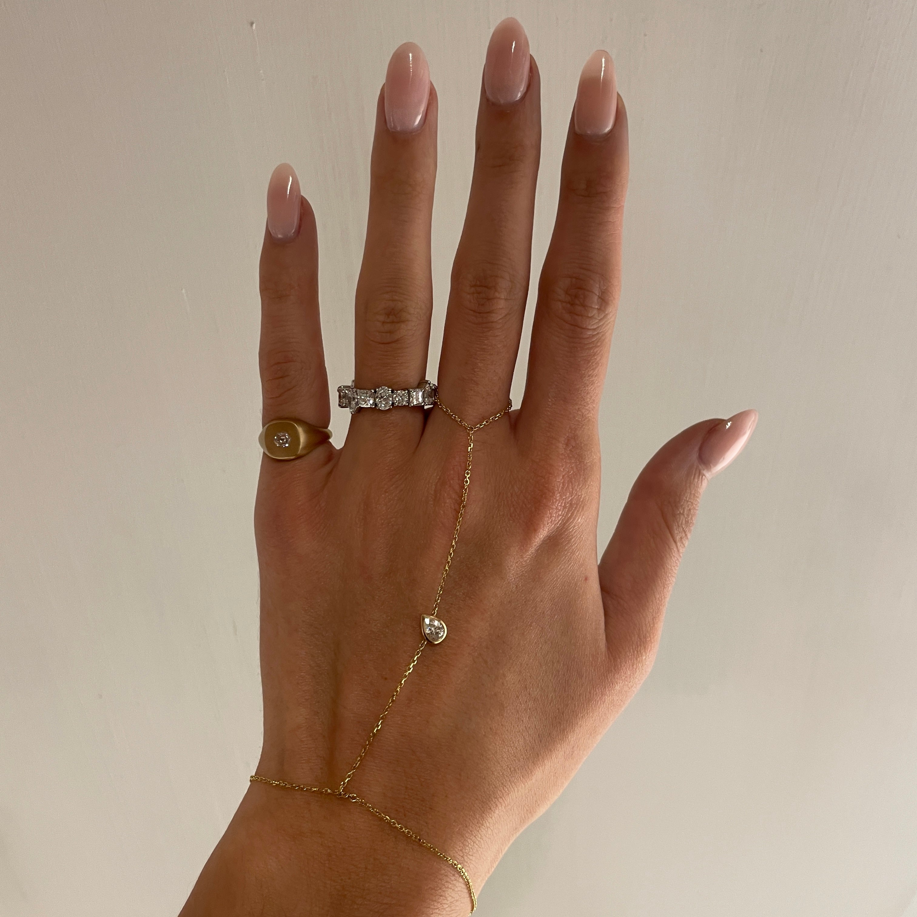 DIAMOND BODHI SIGNET PINKY RING