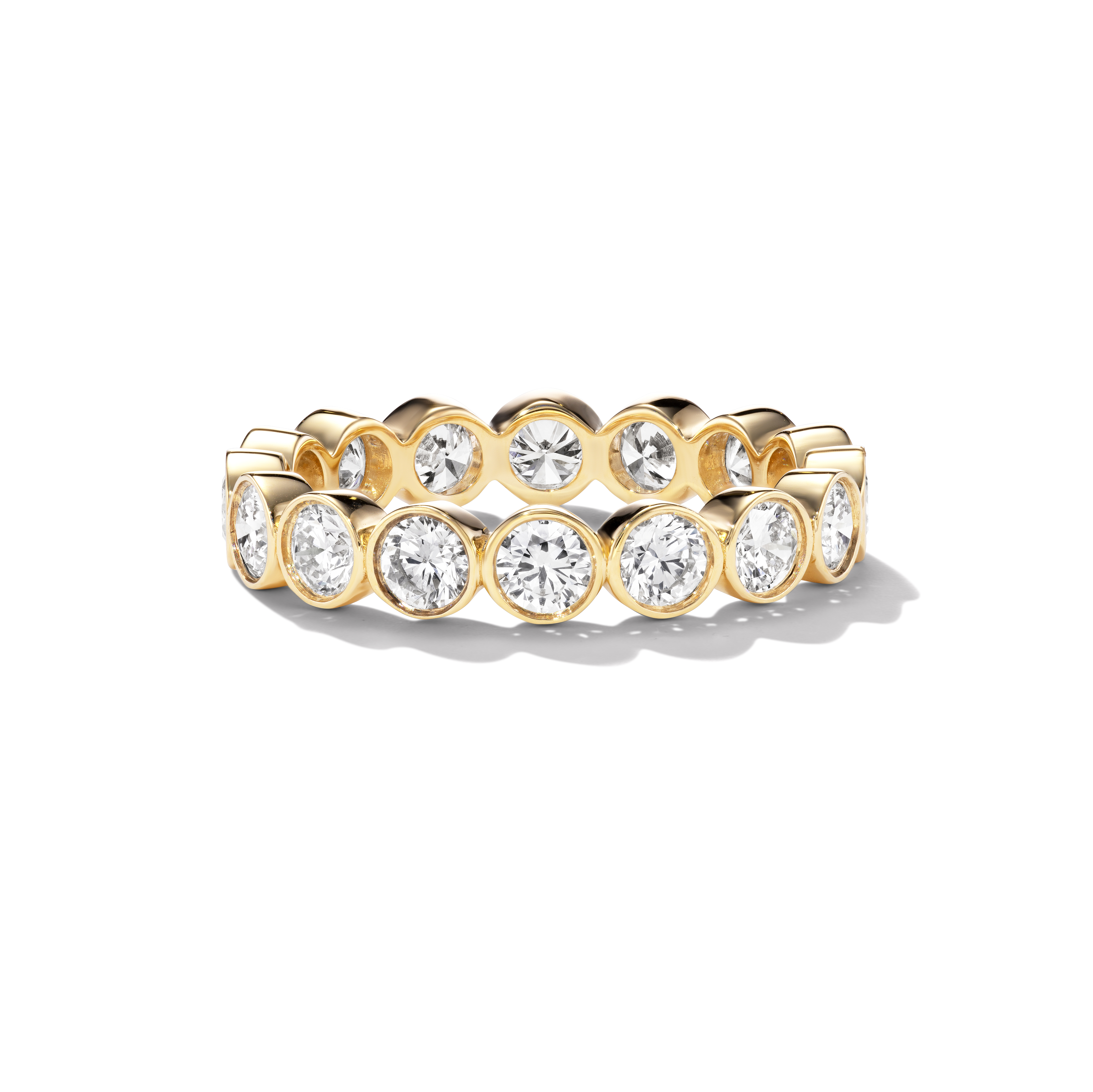 FORTUNA ROUND BRILLIANT BAND, yellow gold, eternity band