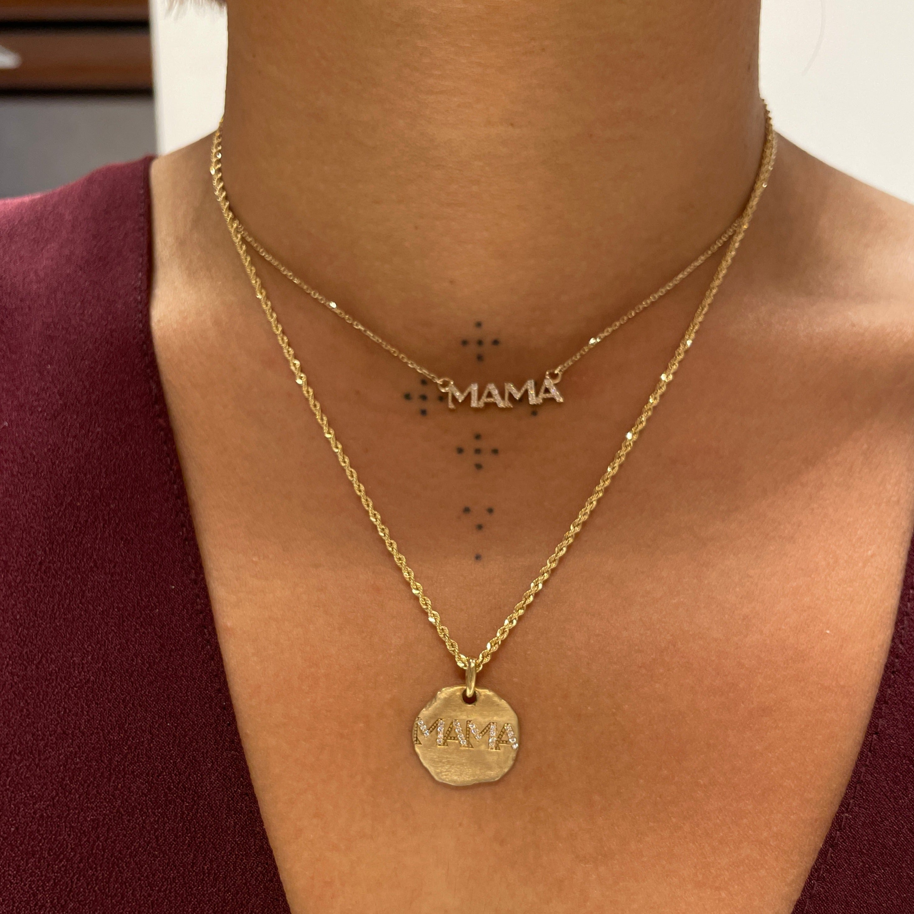 MAMA DIAMOND STYLIZED MEDALLION