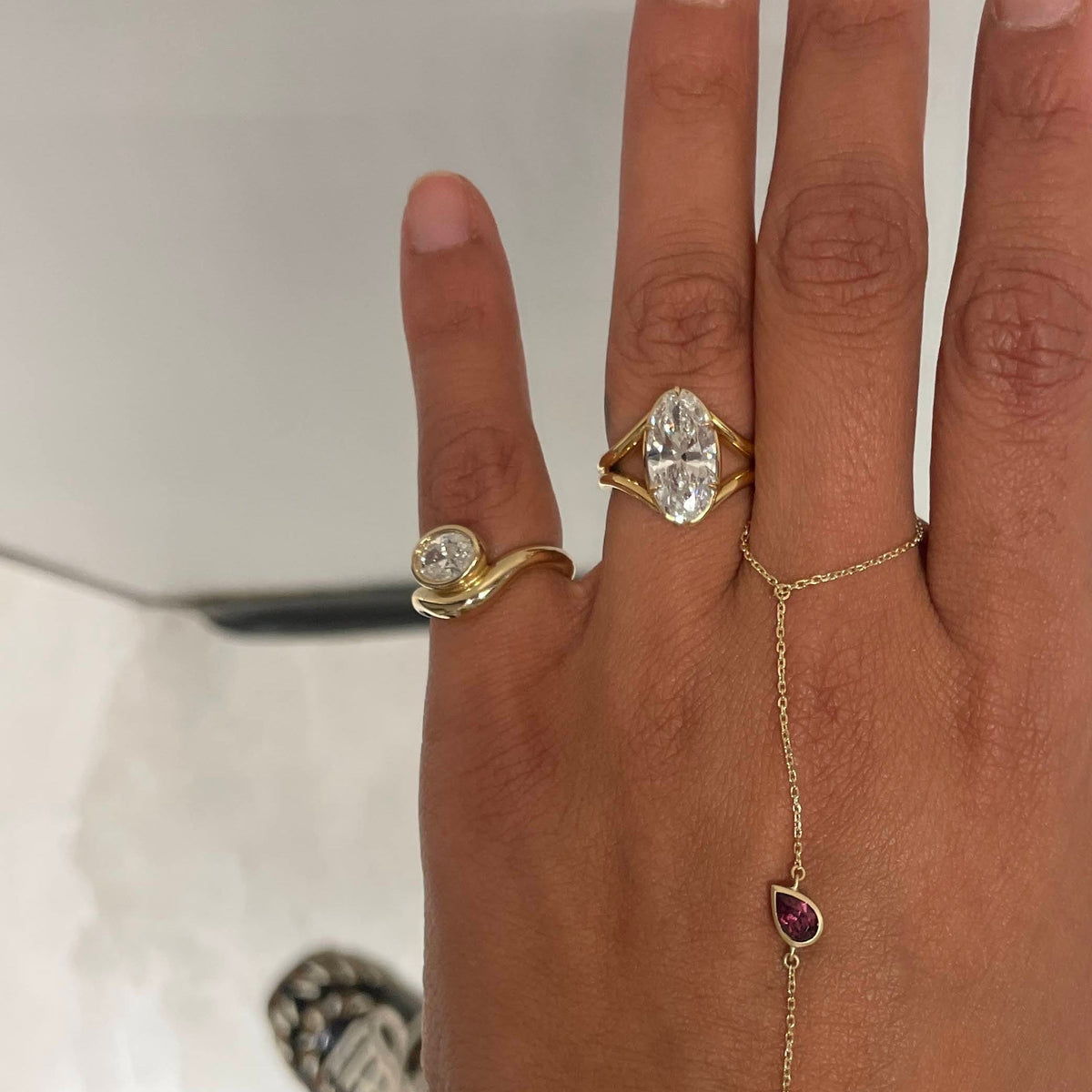 BB DEEPA BROWN DIAMOND PINKY RING