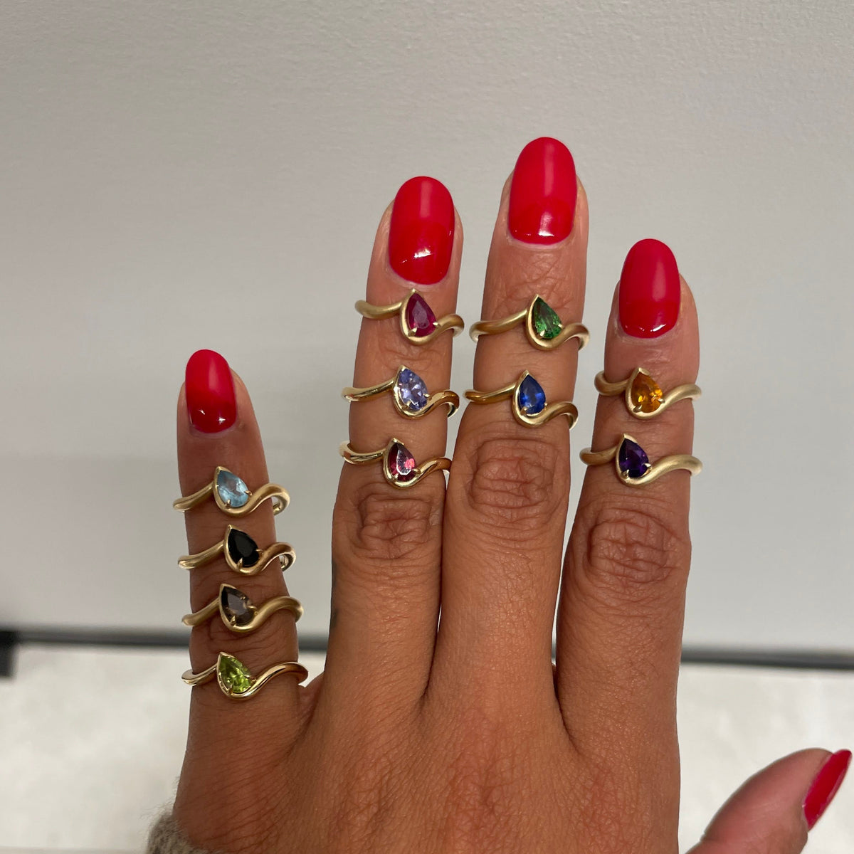 BB THELMA RUBY PINKY RING - SIZE 2