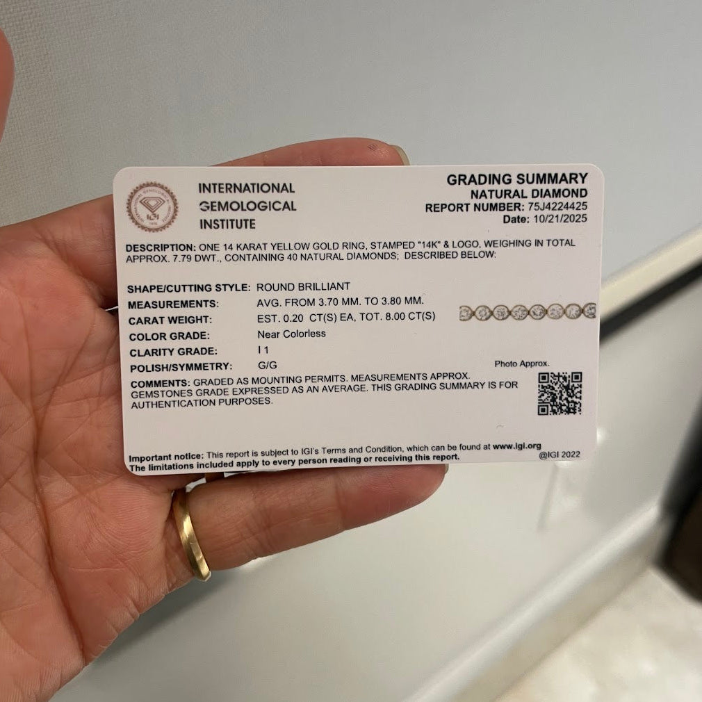 SLOANE 8.00 CRTS TENNIS BRACELET (certified)