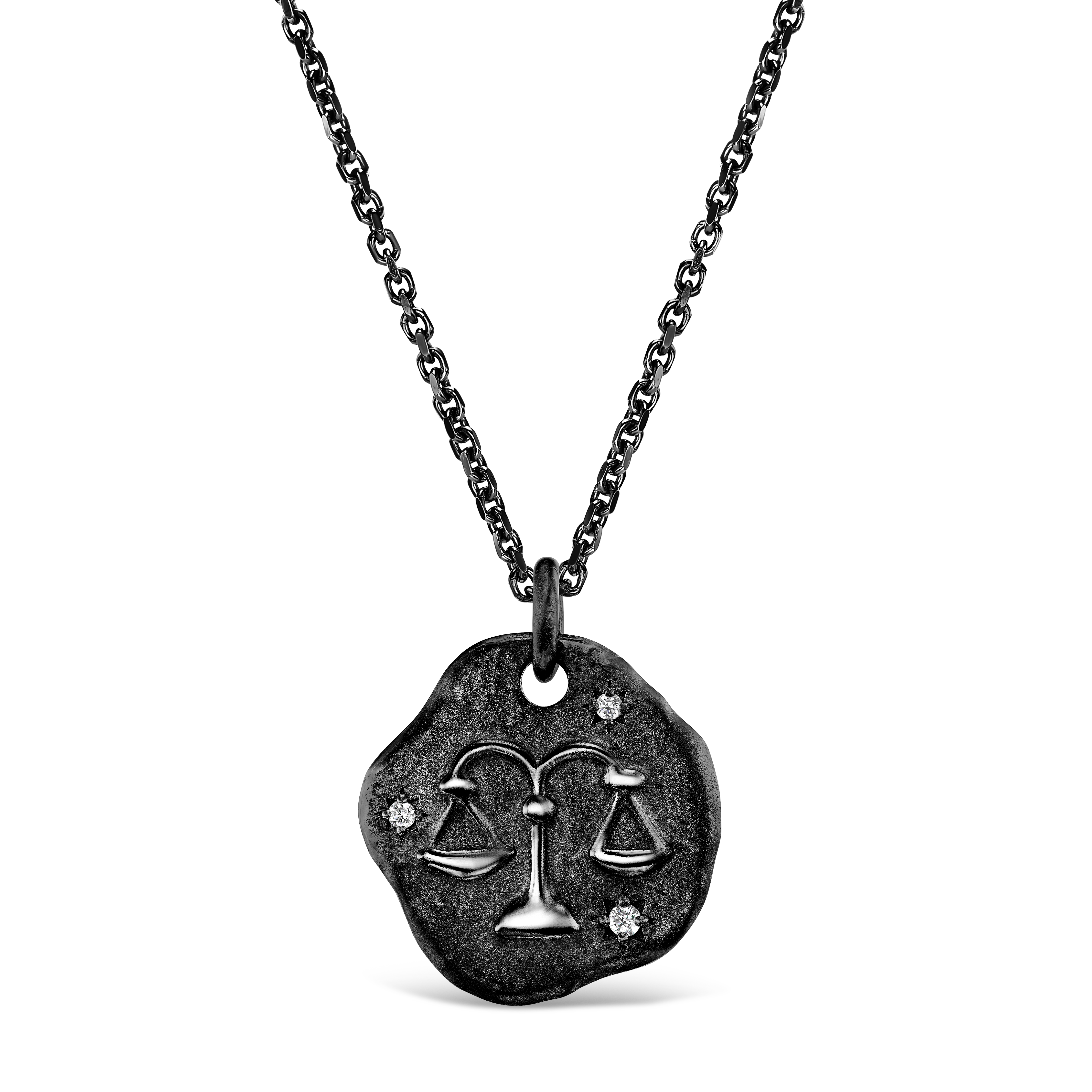 MINI 18KT BLACK GOLD ZODIAC MEDALLION