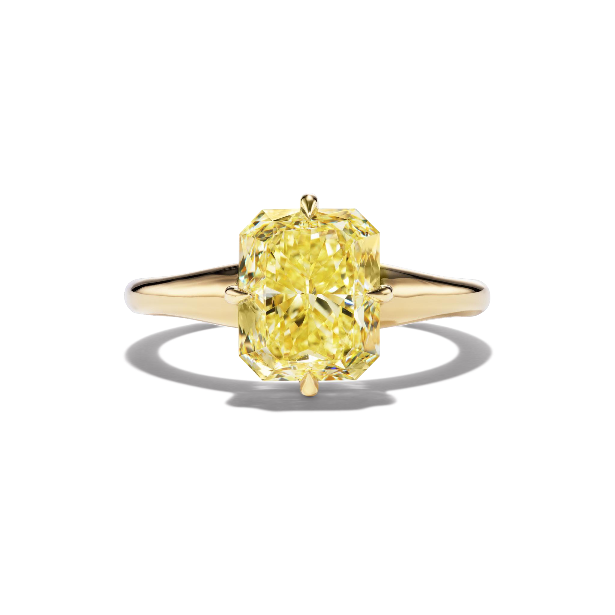 Mae 4.00 Carat Engagement Ring, yellow diamond, in 18kt yellow gold