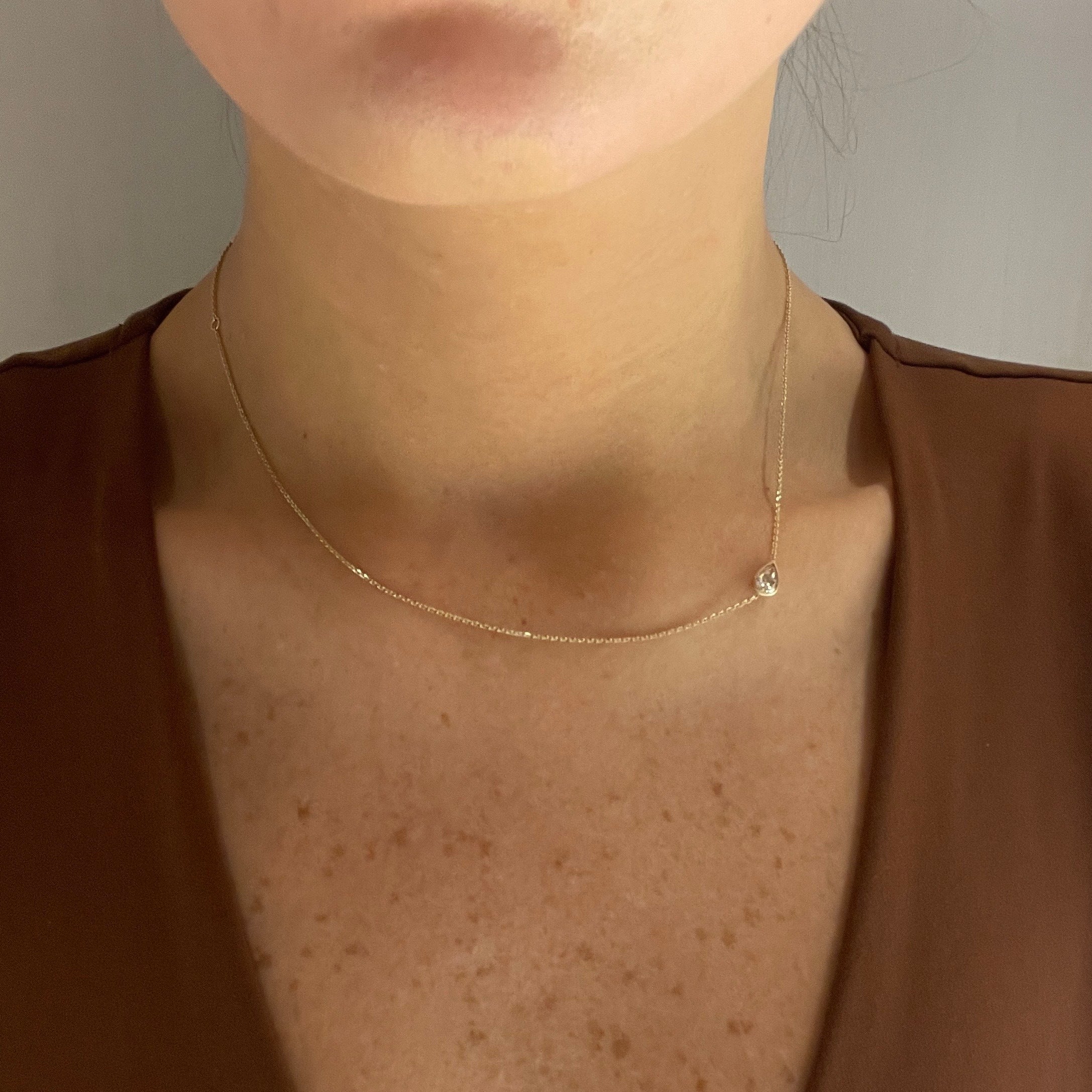 MAX MINI WHITE DIAMOND NECKLACE