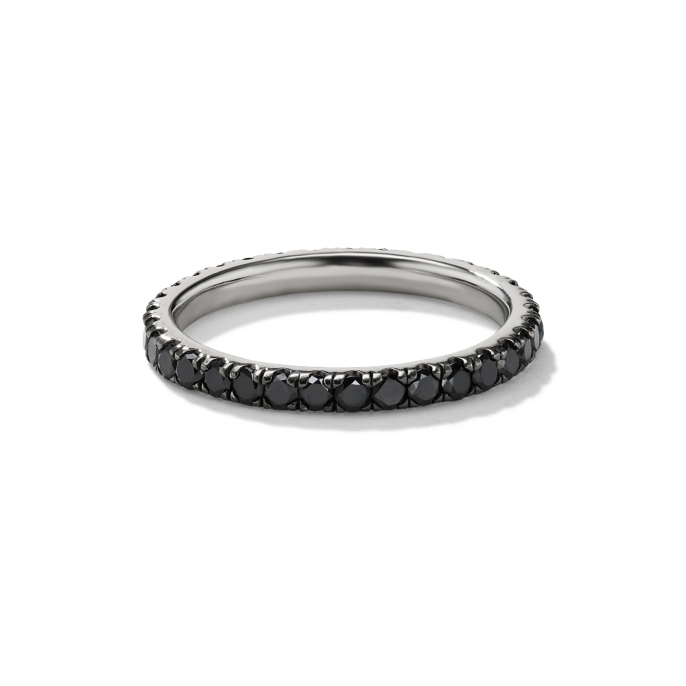Nero Eternity Band with Black Diamonds Set in Black Rhodium