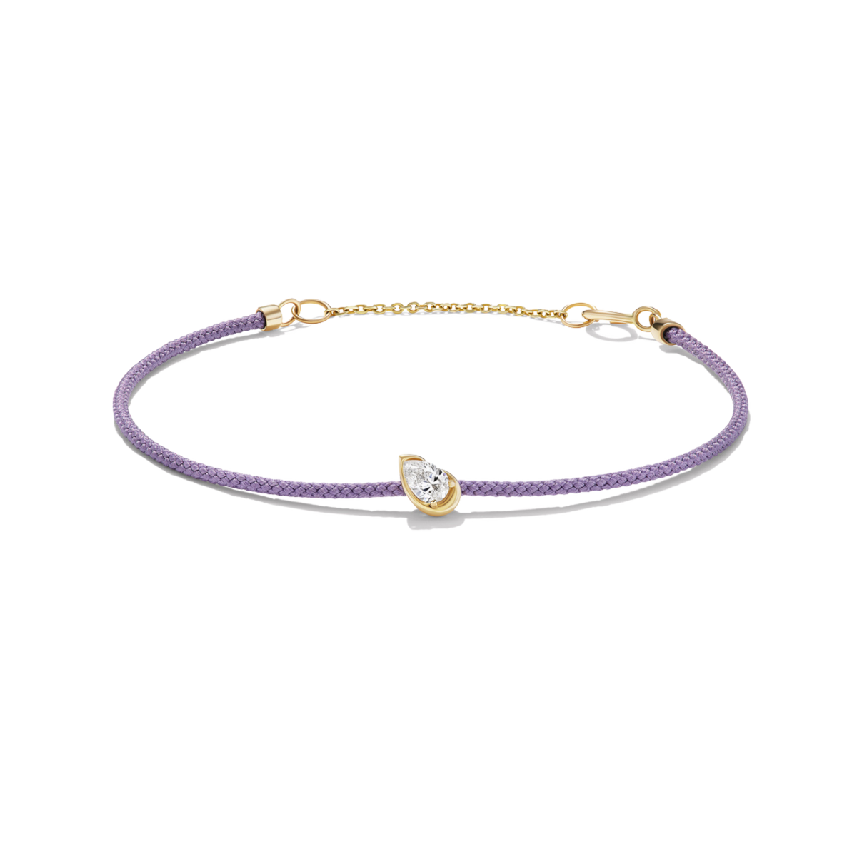 AARYAH | BB Thelma White Sapphire Cord Bracelet