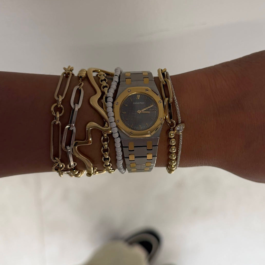 BB THELMA WHITE SAPPHIRE CORD BRACELET