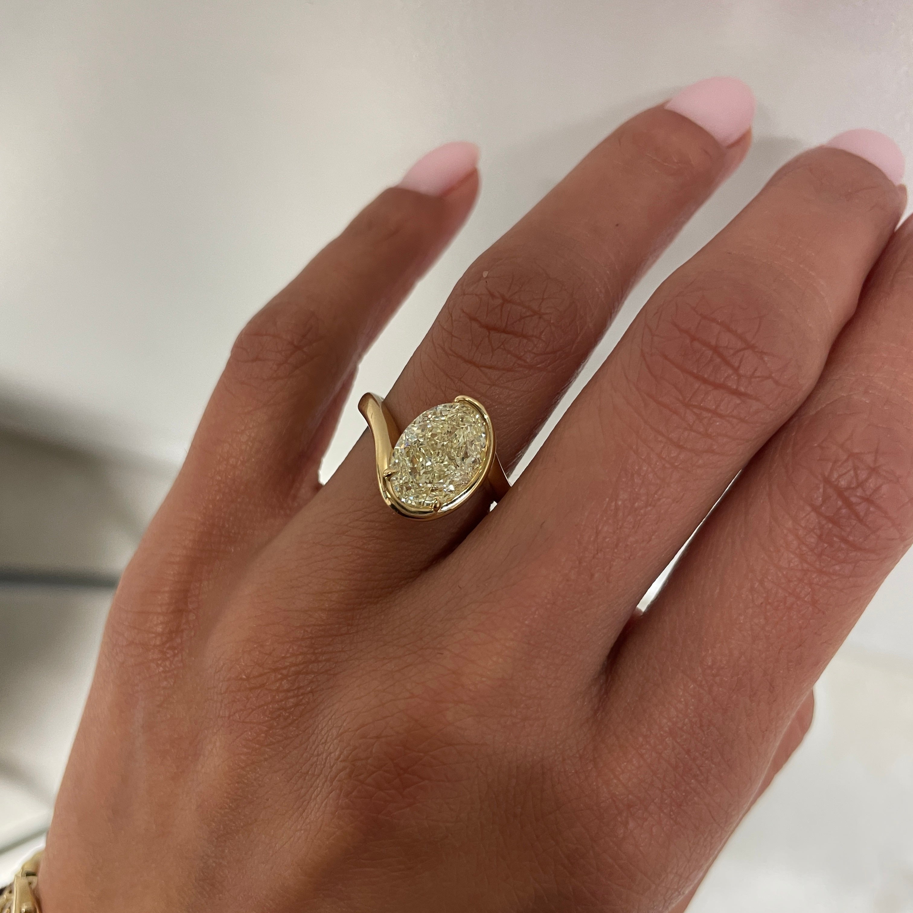 TALIA 3.50 Engagement Ring on Hand