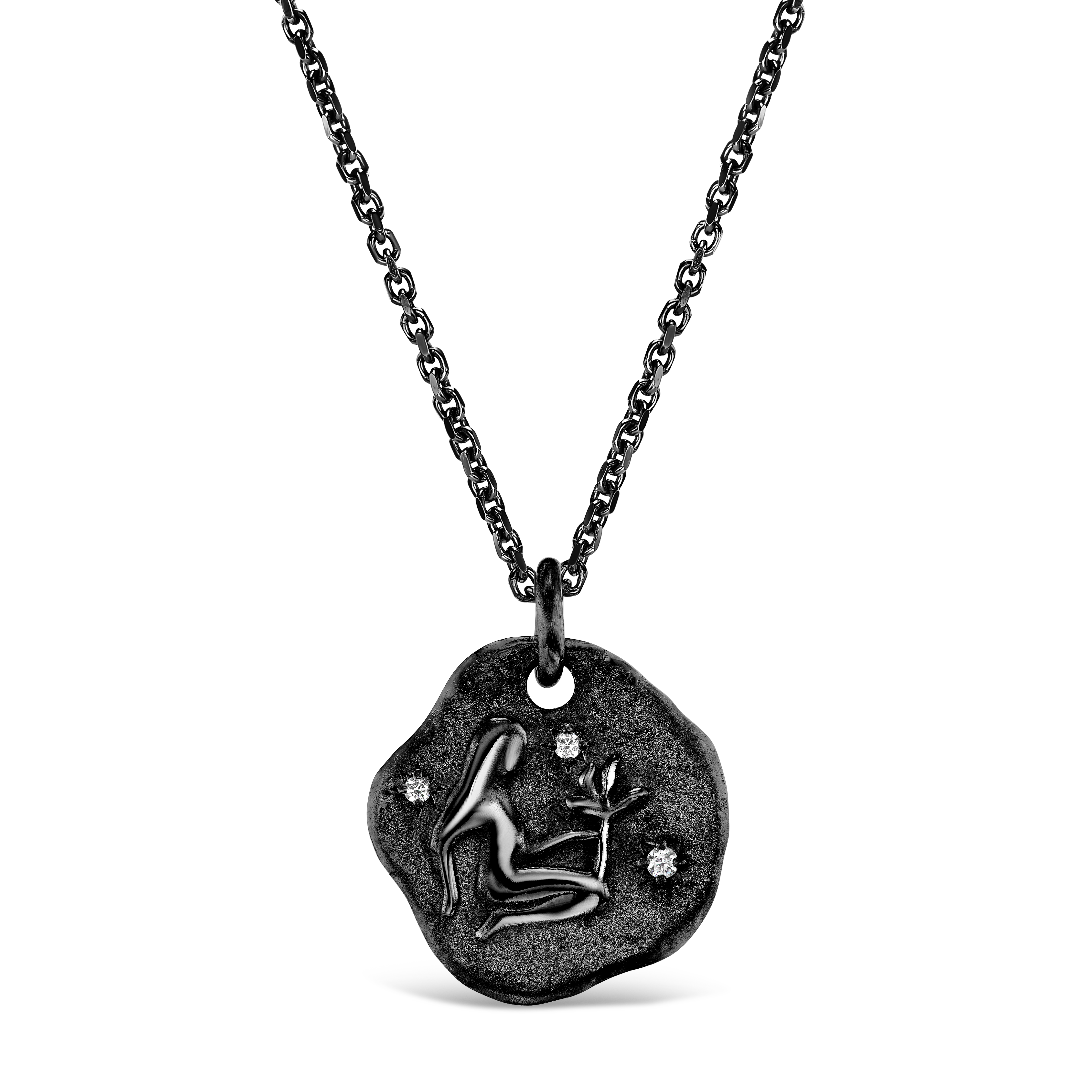 MINI 18KT BLACK GOLD ZODIAC MEDALLION
