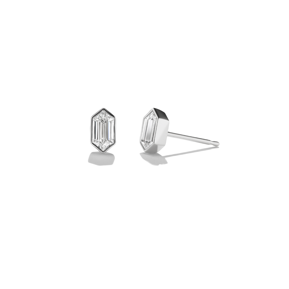 VIYA HEXAGONAL DIAMOND STUDS