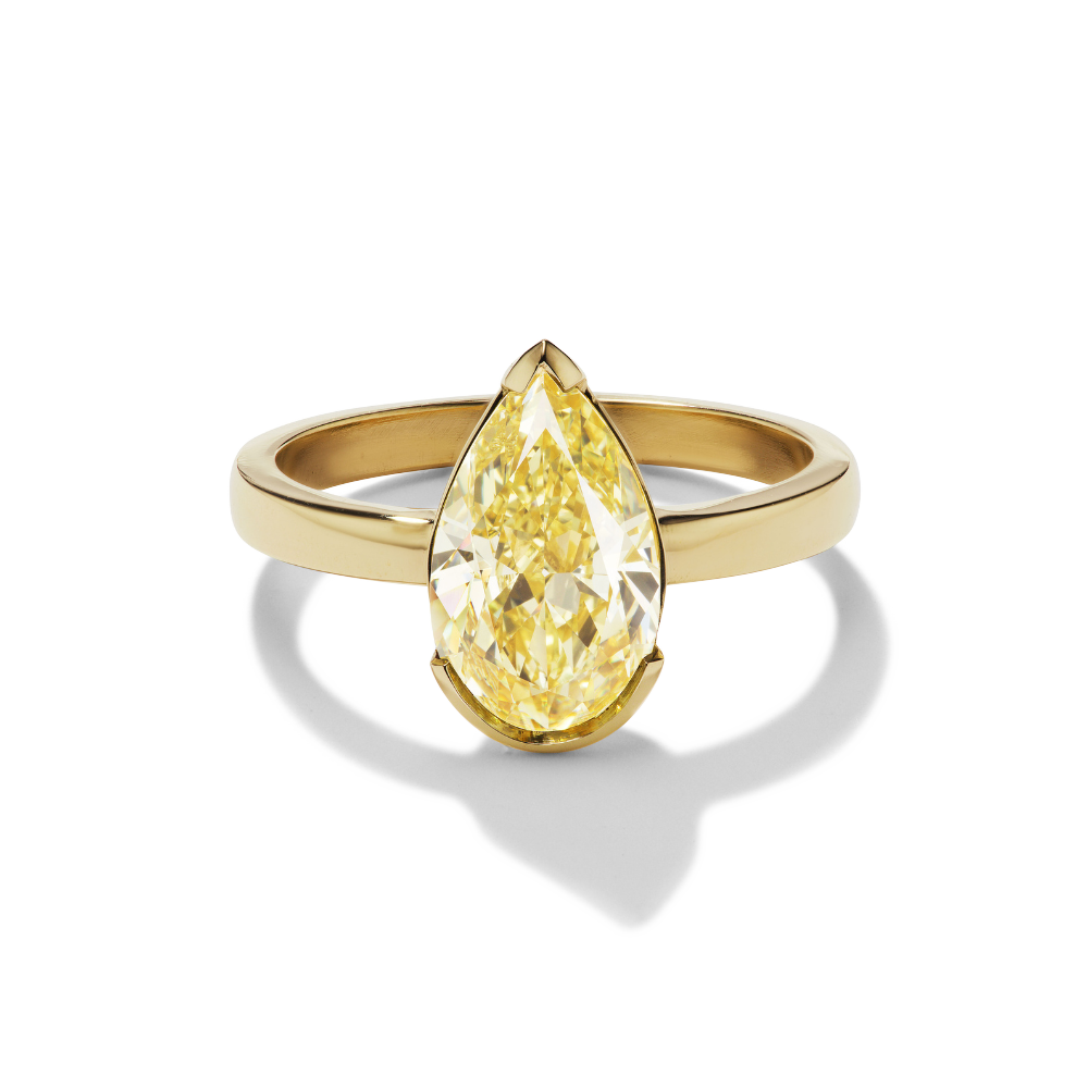 JUPITER ゴールド ツイストリング JUPITER | Yellow Diamond Rings for Women – AARYAH
