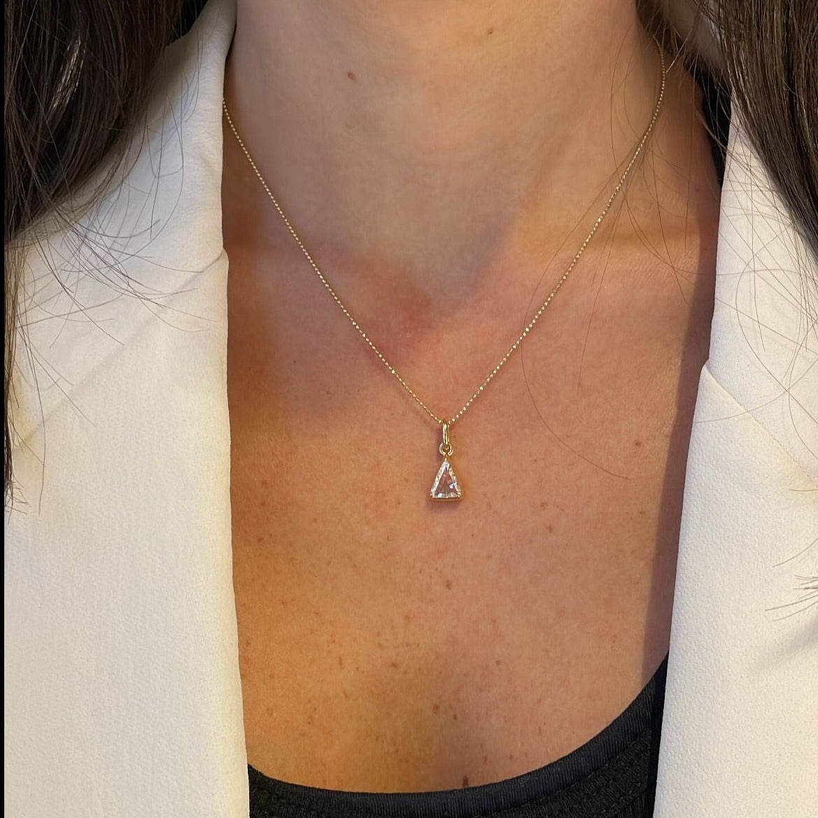 ELENA TRIANGLE DIAMOND NECKLACE