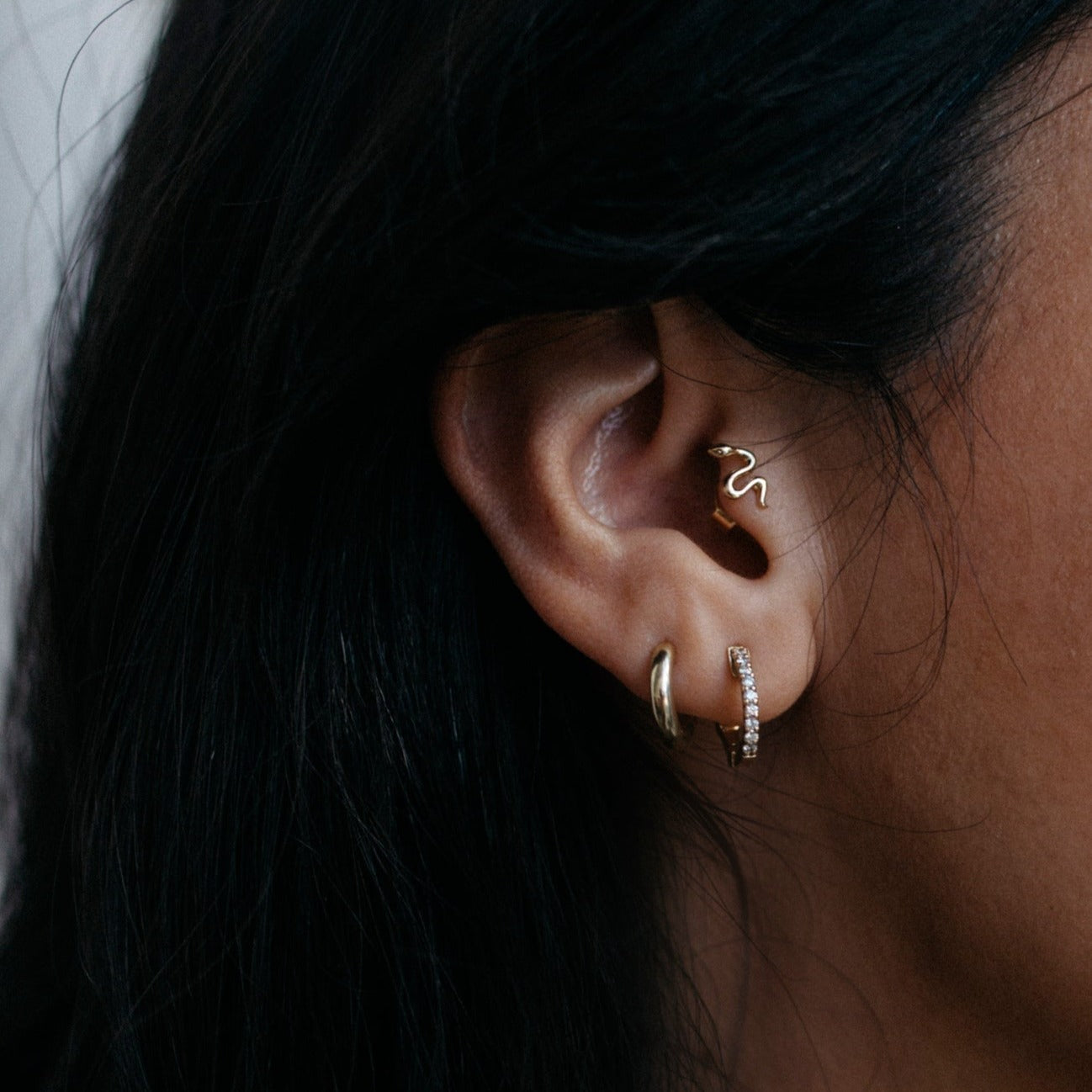 GOLD HUGGIE EARRINGS