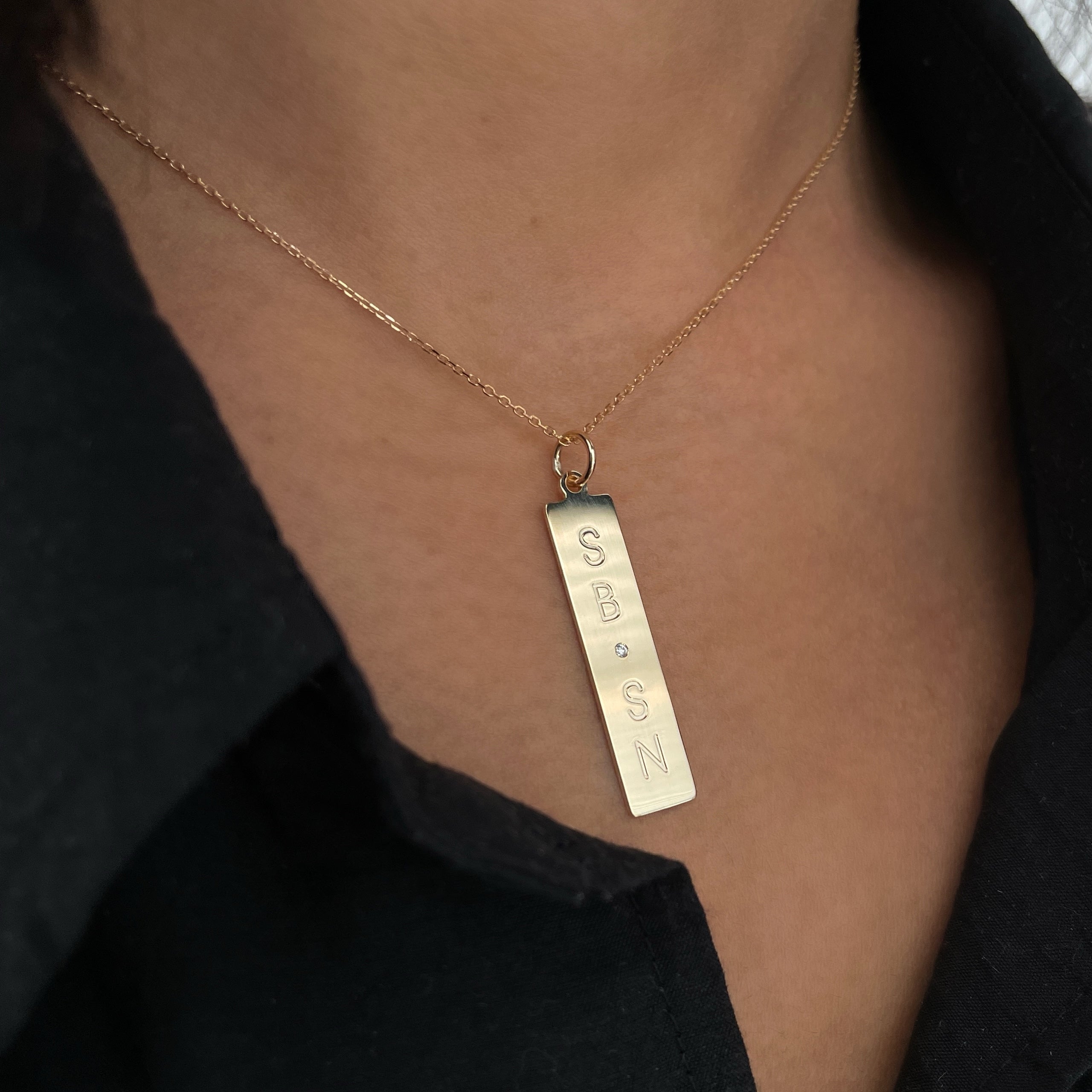 NEW IMANI 14KT Gold Bar Charm - 55DCDAC0-D4D0-4805-973A-637D8722A65B