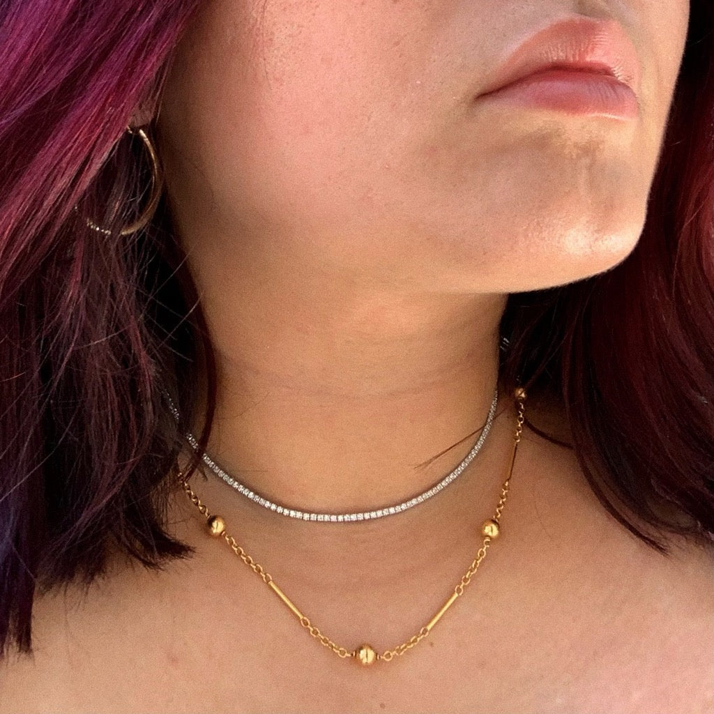 MINA White Diamond Tennis Necklace - FullSizeRender_b4b7a486