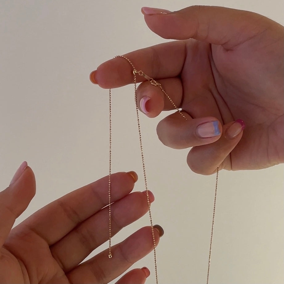 *NEW* EKKA 14KT Diamond Cut Ball Chain - Adjustable - IMG 2273