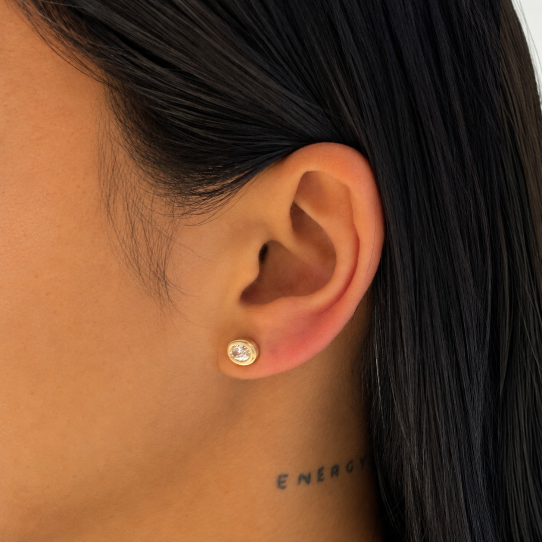 SIENNE OVAL STUDS