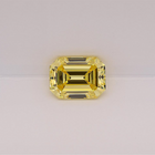Stunning Fancy Vivid Yellow Emerald Cut Diamond