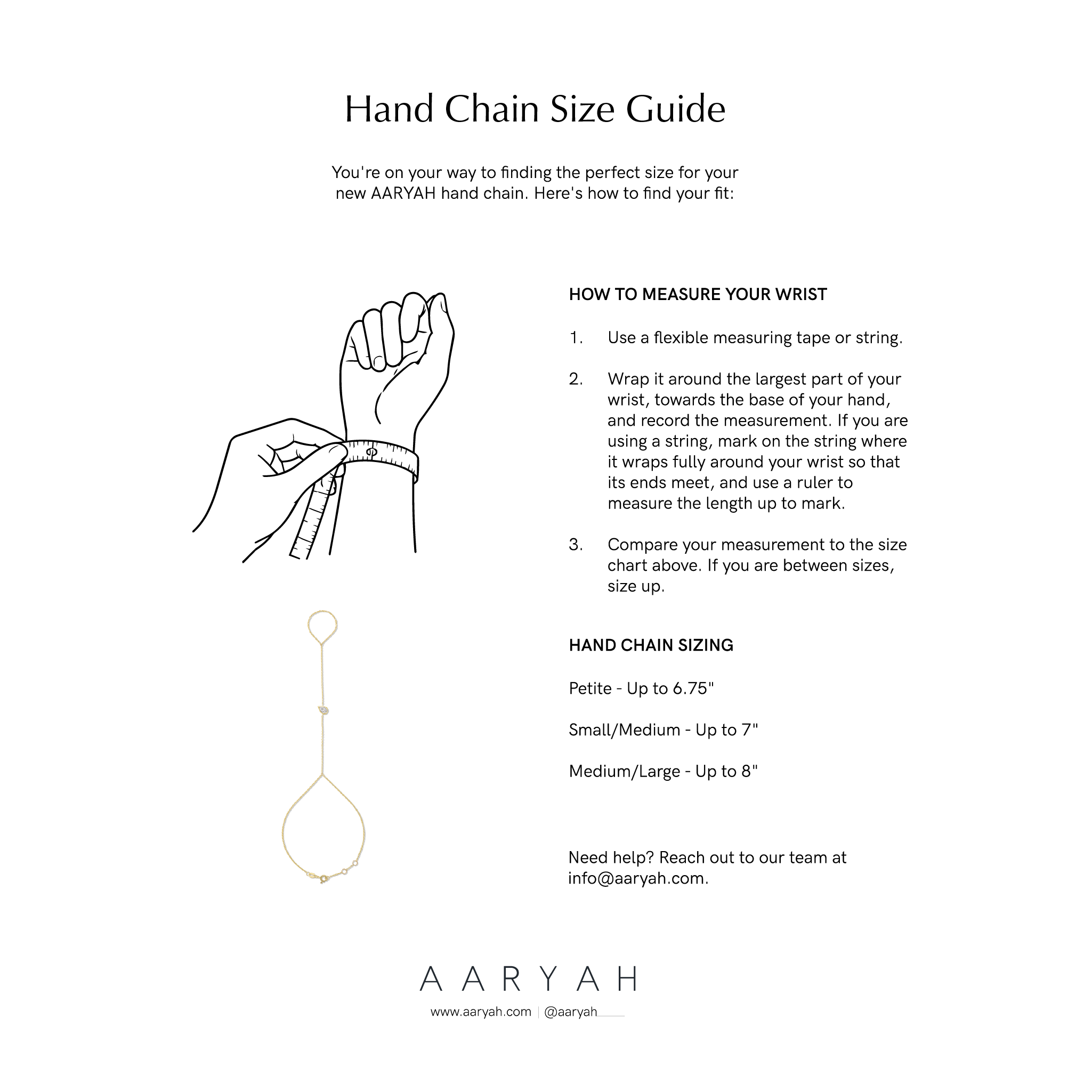 JAX WHITE DIAMOND HAND CHAIN