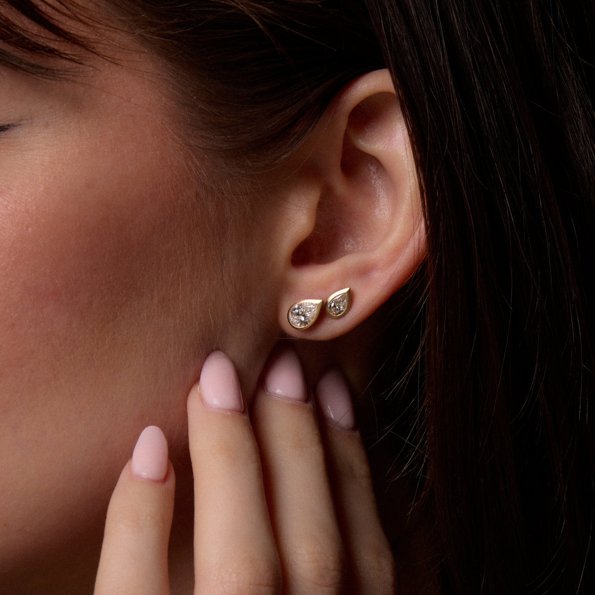 KNOX MINI WHITE DIAMOND STUDS