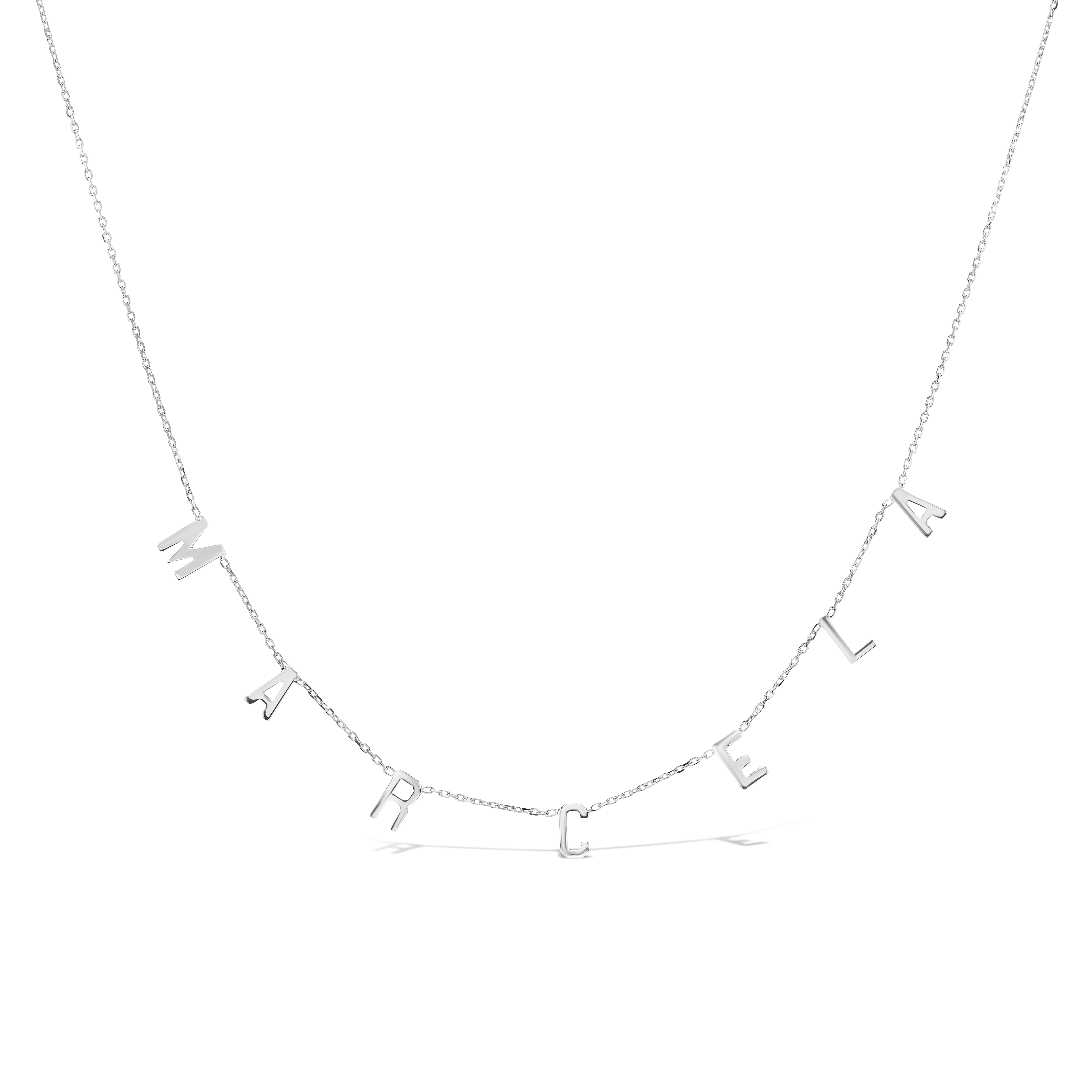 AMARA SPACED OUT LETTER NECKLACE 