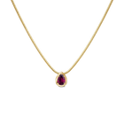 BB KYRAH RHODOLITE GARNET PEAR PENDANT NECKLACE