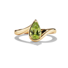 Product photo of BB Talia Peridot in 14k yellow gold, front view 