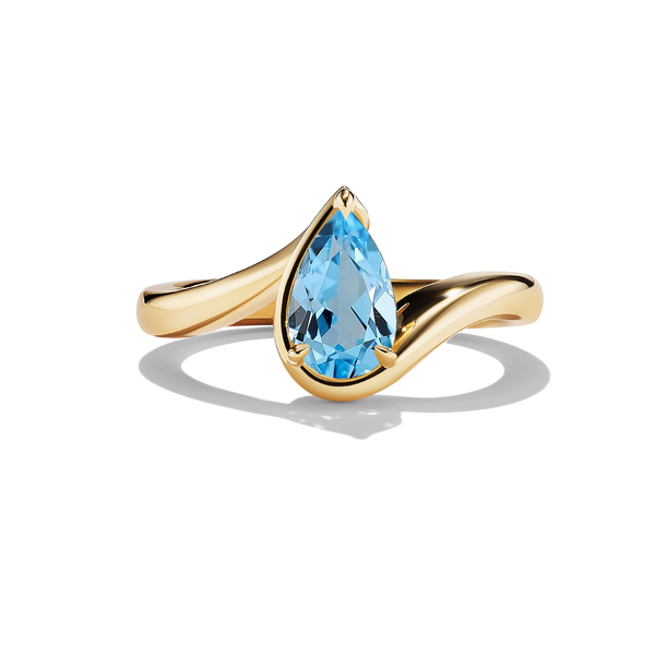 AARYAH | BB TALIA BLUE TOPAZ PINKY RING