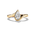 BB Talia White Diamond in 14k yellow gold front profile product photo.