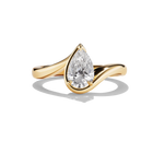 BB Talia White Sapphire in 14k yellow gold front profile product photo