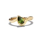 BB THELMA GREEN TOURMALINE GEMSTONE PINKY RING, front view