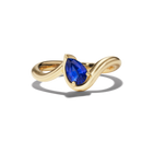 BB THELMA BLUE SAPPHIRE PINKY RING, front view