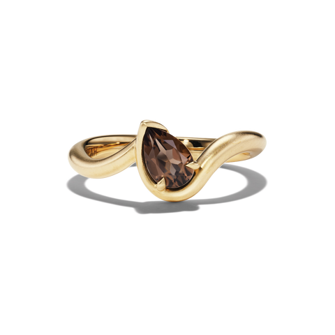 AARYAH | BB THELMA SMOKY QUARTZ GEMSTONE PINKY RING