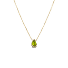 BB Thelma necklace Peridot in 14k yellow gold, front view